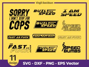 Fast As Hell Drift Racing SVG Drag Turbo Mechanic Nissan Toyota Mustang Decal Cut Files