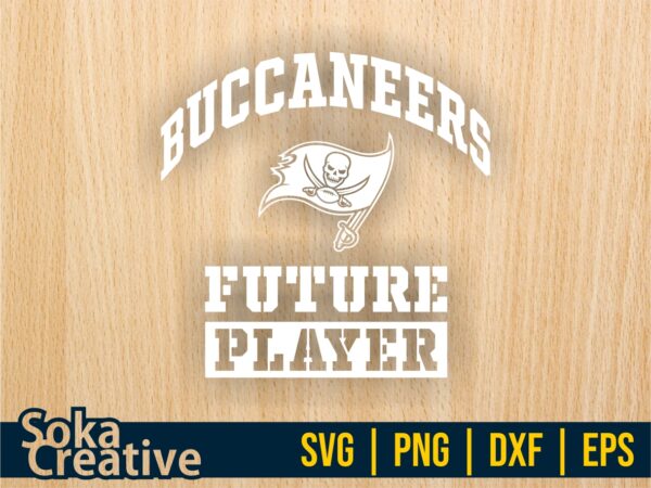 Future Player Buccaneers Shirt Design PNG SVG and Vector for Kids Vectorency Future Player Buccaneers Shirt Design, PNG, SVG and Vector for Kids