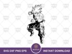 Goku 2 Dragon Ball Z Super SVG Cut File