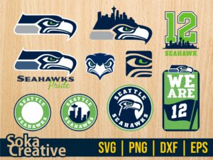 Instant Download Seattle Seahawks SVG, Logo, Football, Cricut