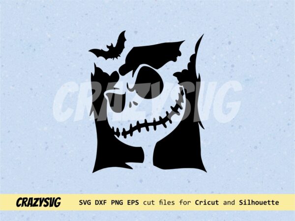 Jack and Sally whit bat SVG, Halloween SVG