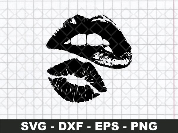 Lips kiss SVG