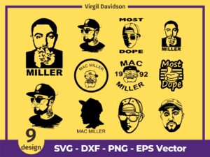 Mac Miller Design Pack SVG Vector PNG Most Dope rap hiphop circles lil peep macadelic tattoo