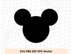 Mickey Mouse Disney Black Head SVG