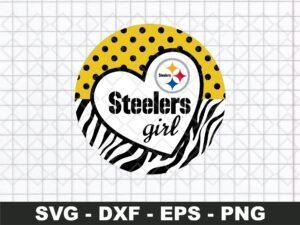 NFL Steelers Design Include SVG, DXF, PNG and EPS for Cutting Machine Cricut and More