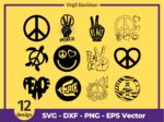 Peace Sign Cut Files, Peace Bundle, Peace Sign Silhouette SVG Cricut