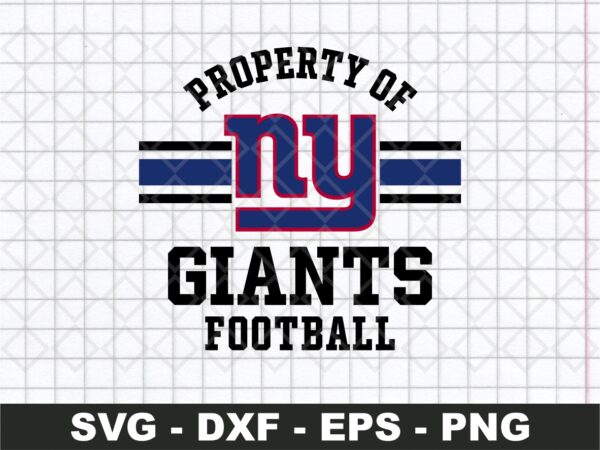Property of New York Giants Football svg cricut design Vectorency Property of New York Giants Football svg cricut design