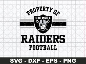 Property of Raiders Football SVG Cricut Design
