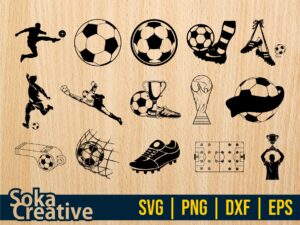 Soccer SVG Bundle, Football Clipart, Soccer, Soccer Ball