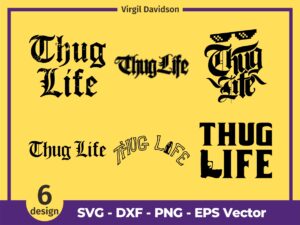 Thug Life SVG West Side Oldschool 90s Tupac Vector PNG
