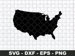 USA Map Clipart Vector SVG