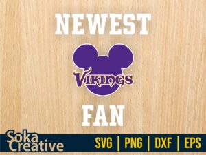 Vikings Kids SVG, Newest Minnesota fan cut file cricut, mickey shirt design png file