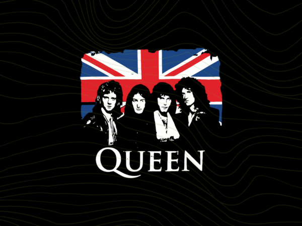 queen 2 Vectorency Queen Shirt Design Vector Music Queen Band PNG Sublimation Design