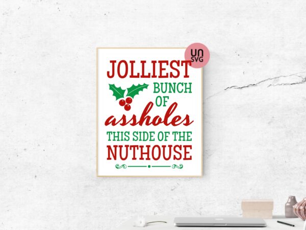 the jolliest bunch of christmas vacation sign svg