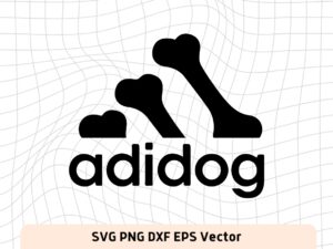 Adidog SVG for Pet Dog Lovers, Adidas Funny Parody