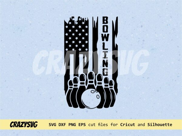 American USA Clipart Bowling SVG Us flag Vectorency American USA Clipart Bowling SVG Us Flag