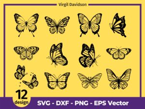 Butterfly SVG Bundle, Butterfly File, Layered Butterfly