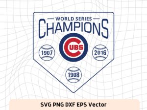Chicago Cubs Worl Series Champions SVG file