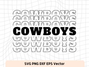 Cowboys SVG Mirror Style For Cricut, Sublimation and More file