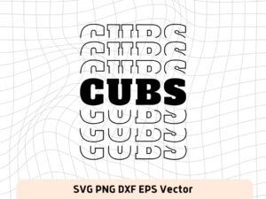 Cubs SVG Mirror Style For Cricut, Sublimation and More file