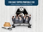 Exo Cake Topper Printable EXO PNG file