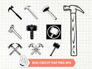 Hammer SVG Bundle, Hammer Cricut, Hammer Clipart