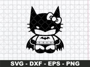 Hello Kitty Batman SVG