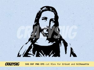 Jesus Christ Silhouette Black SVG DXF PNG EPS Vector