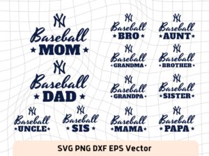 MLB New York Yankees Baseball Family Shirt Design SVG