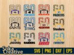 NFL Teams SVG Bundle Go Football with Logo Vector, PNG and DXF Cricut