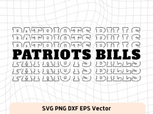 Patriots Bills SVG Mirror Style For Cricut, Sublimation and More
