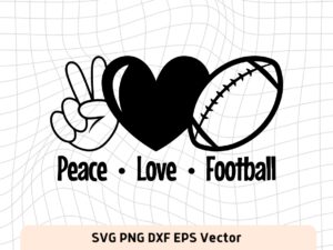 Peace love Football SVG