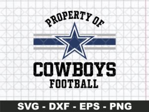 Property of Dallas Cowboys Football svg cricut design