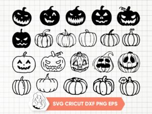 Pumpkin SVG Bundle, Holiday Halloween Svg, Pumpkin Silhouette