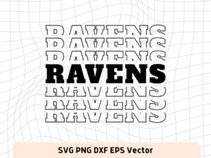 Ravens SVG Mirror Style For Cricut, Sublimation and More file