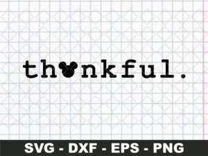 Thankful Mickey Mouse Head SVG