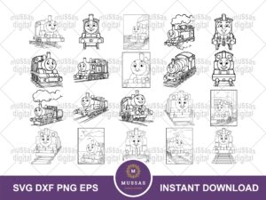 Thomas Movie The Train Clipart Train Outline Coloring and SVG