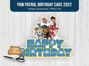 paw patrol birthday cake printable png 2022
