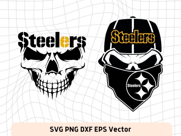 steelers skull svg cricut Vectorency Steelers Skull SVG