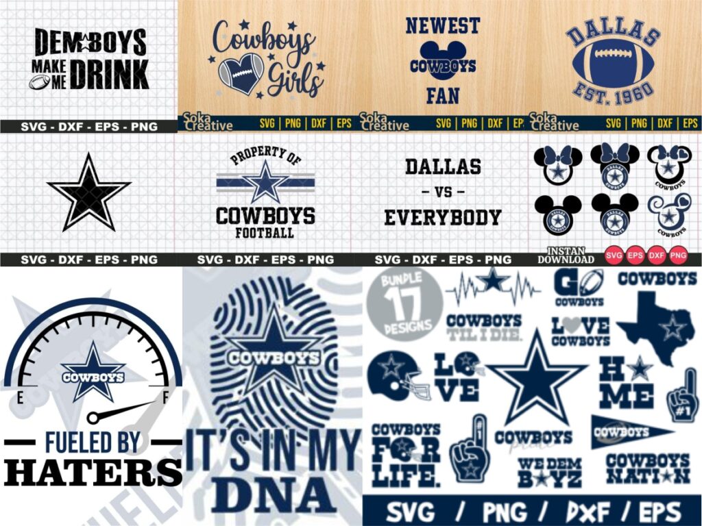 20 Dallas Cowboys SVG Designs for Cricut