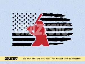 2023 Cool Baseball SVG American Flag