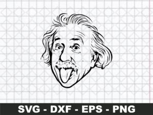 Albert-Einstein-SVG-Cutting-CNC-DXF
