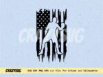 American Boxer SVG, Box silhouette with Us flag