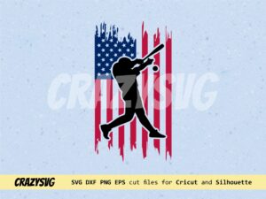 American Flag Baseball SVG Cricut