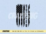 American Soccer SVG US Flag for Decals or Sticker file