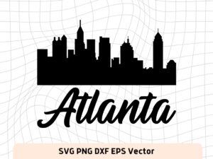 Atlanta Skyline Clipart, SVG, PNG & DXF