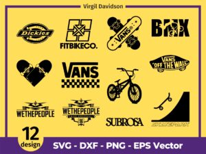 BMX Skate SVG Bundle Extreme Park Dickies Vans Adam lz Subrosa Odyssey Fit bike