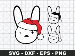 Bad Bunny Symbol Logo Christmas SVG