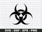 Biohazard Logo Symbol Clipart DXF PNG EPS SVG