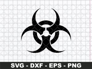 Biohazard Logo Symbol Clipart DXF PNG EPS SVG